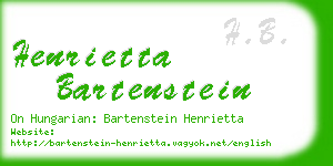 henrietta bartenstein business card